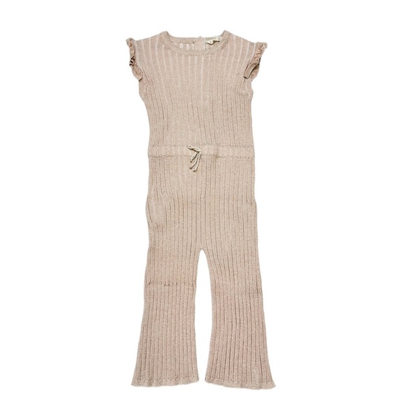 Mango Kids Ribbed Knit Romper Jumpsuit - Picture 1 of 6